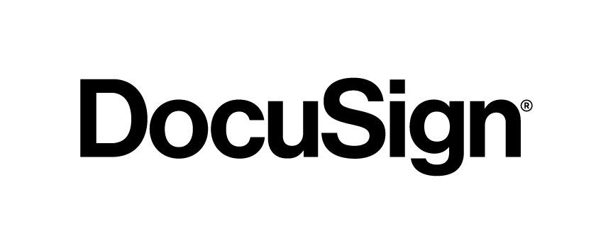 DocuSign Logo Black Lettering White Background