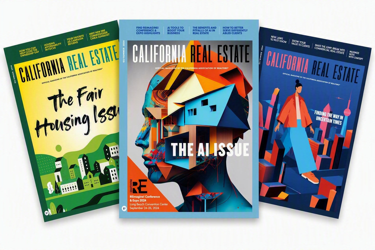 Cover images of California Real Estate magazine